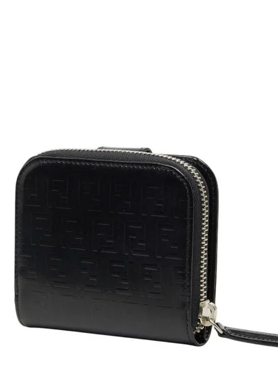 Fendi Zucchino Bifold Wallet Black Patent Leather - Picture 2 of 9